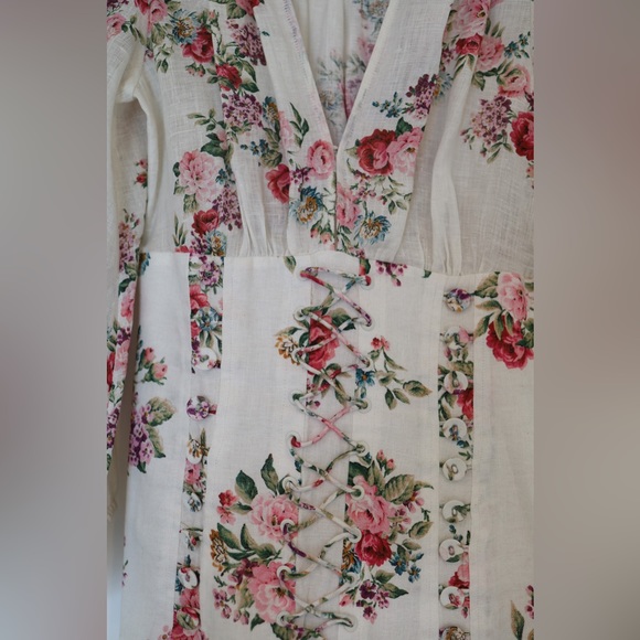 Zimmermann Honour Corset Mini Dress in Linen - Picture 4 of 10